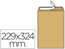 250 bolsas Liderpapel 229x324mm. kraft marrón 90g/m²